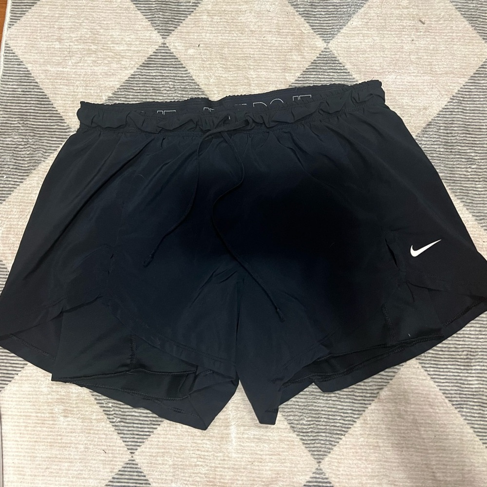 Nike black Sports Shorts with Slogan